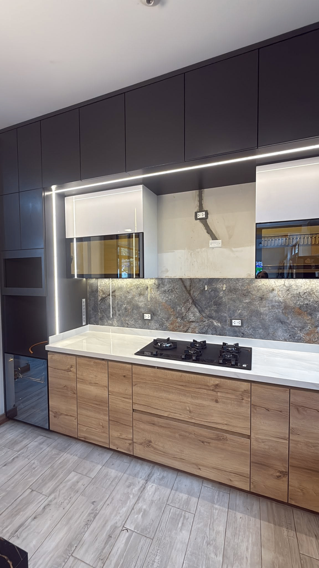 Cocina con piedra protagonista